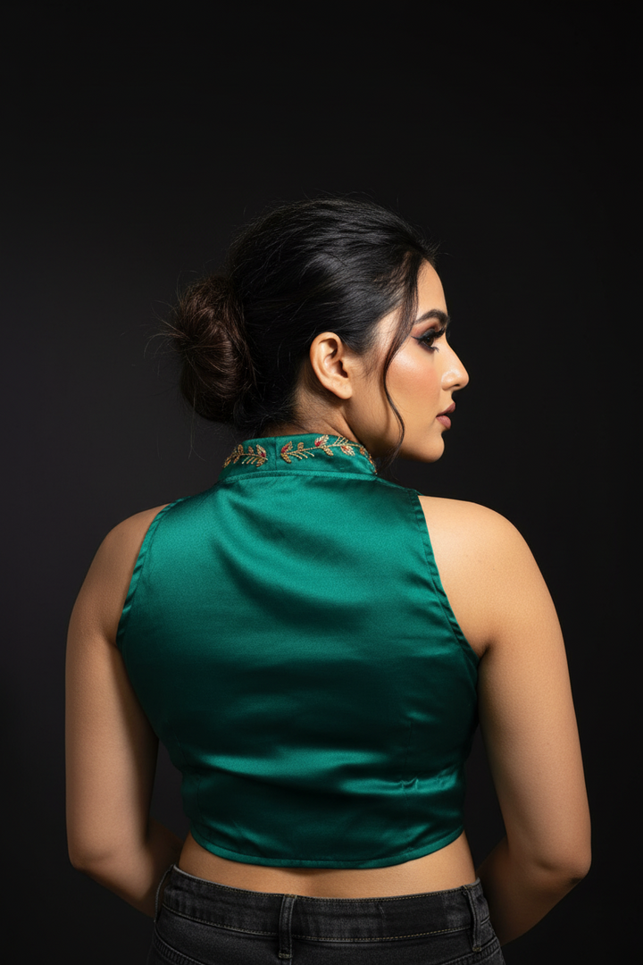 Dreamy Look- Aari Hand work Halter Blouse