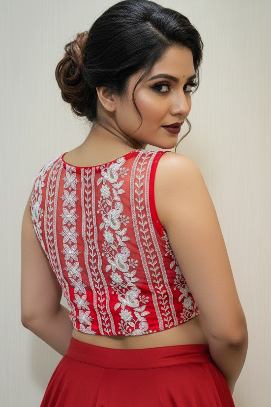 Delicate Threads Designer Net Blouse