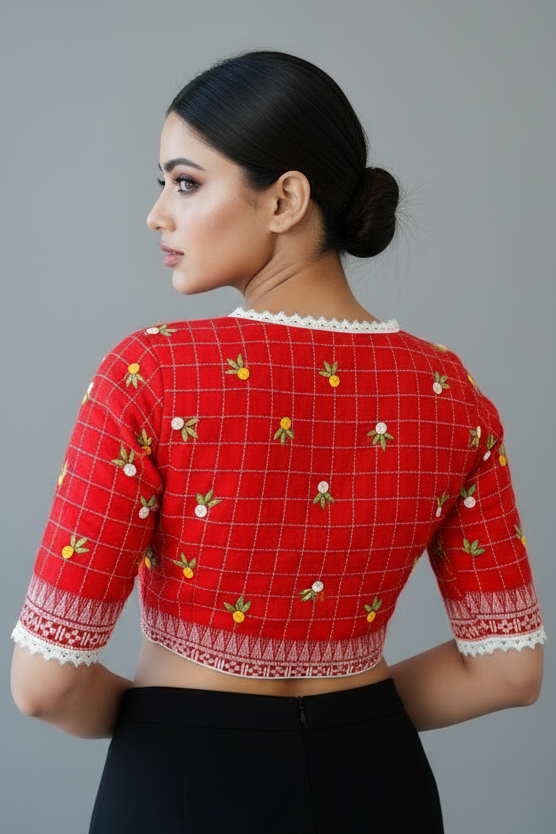 Shade Of French Knot (Designer Cotton Blouse)