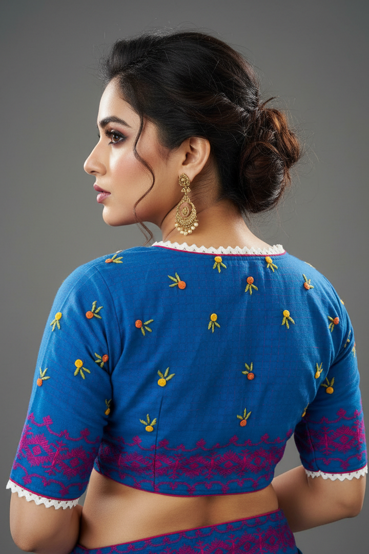 Shade Of French Knot (Designer Cotton Blouse)