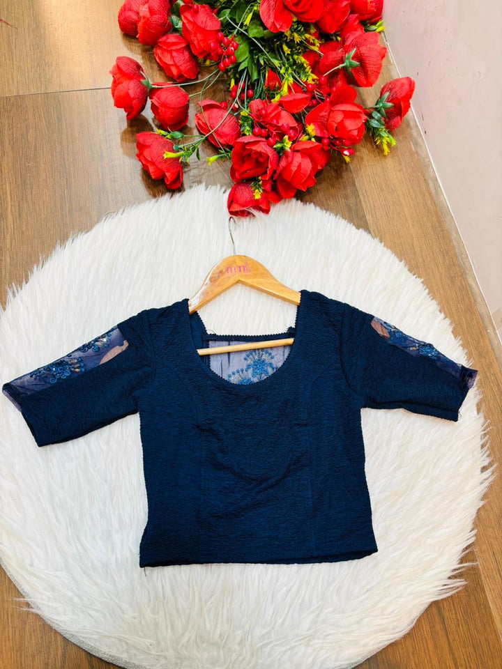 Heritage Glow-Stretchable Knitted Blouse