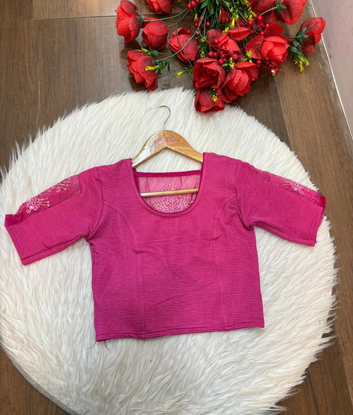 Heritage Glow-Stretchable Knitted Blouse