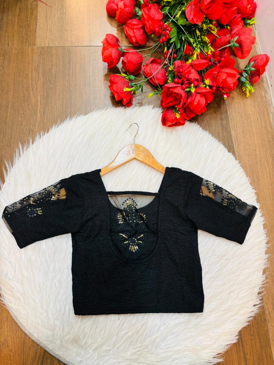 Heritage Glow-Stretchable Knitted Blouse