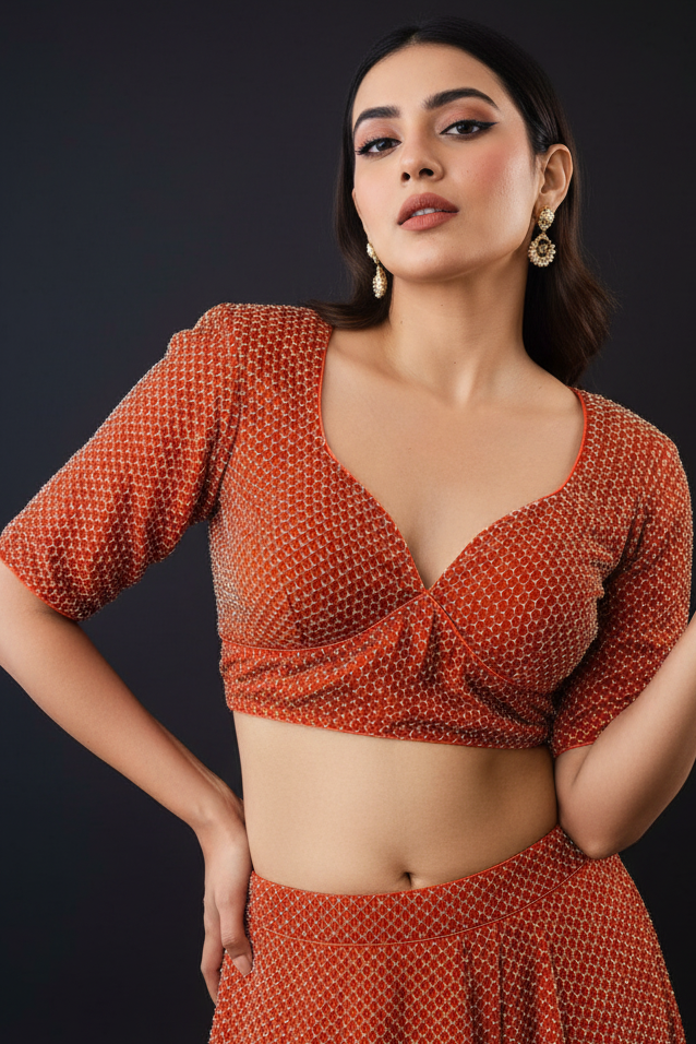 Let The party Begin-Designer Fendy Silk Blouse