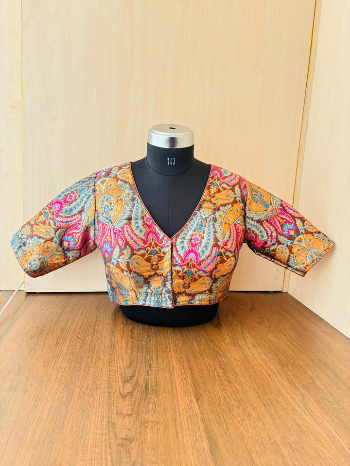 Colorful Dreams- Katan Silk Banarasi Blouse