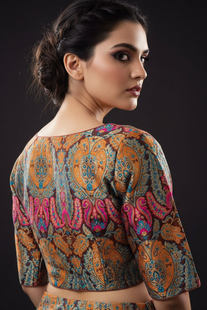 Colorful Dreams- Katan Silk Banarasi Blouse