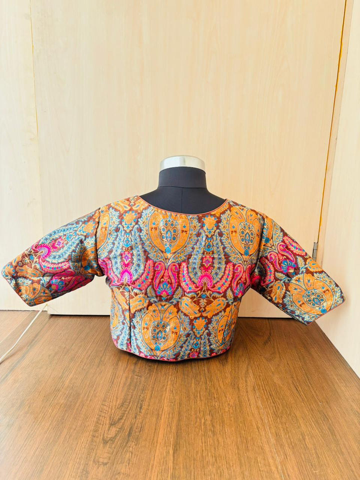 Colorful Dreams- Katan Silk Banarasi Blouse