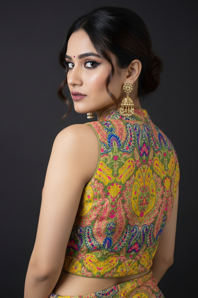 Stolen moments- Katan Banarasi Silk Designer Blouse