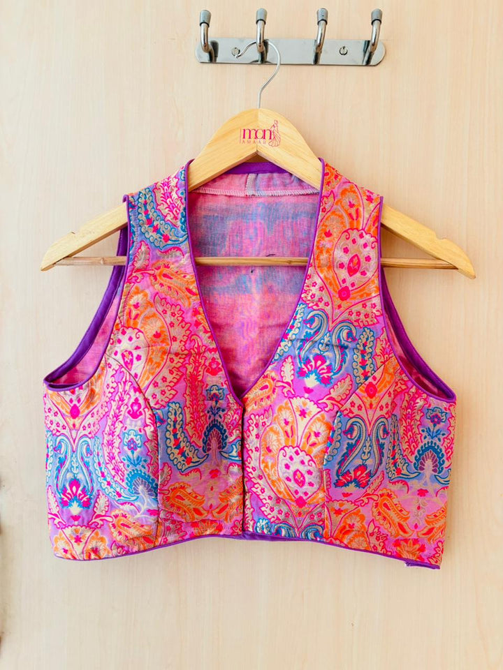 Stolen moments- Katan Banarasi Silk Designer Blouse