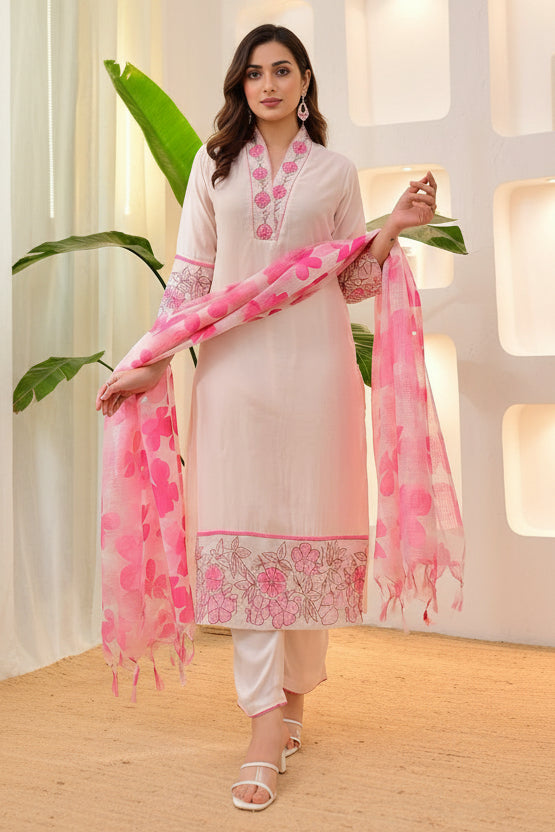 Diamond Mist Cotton Kurti Set