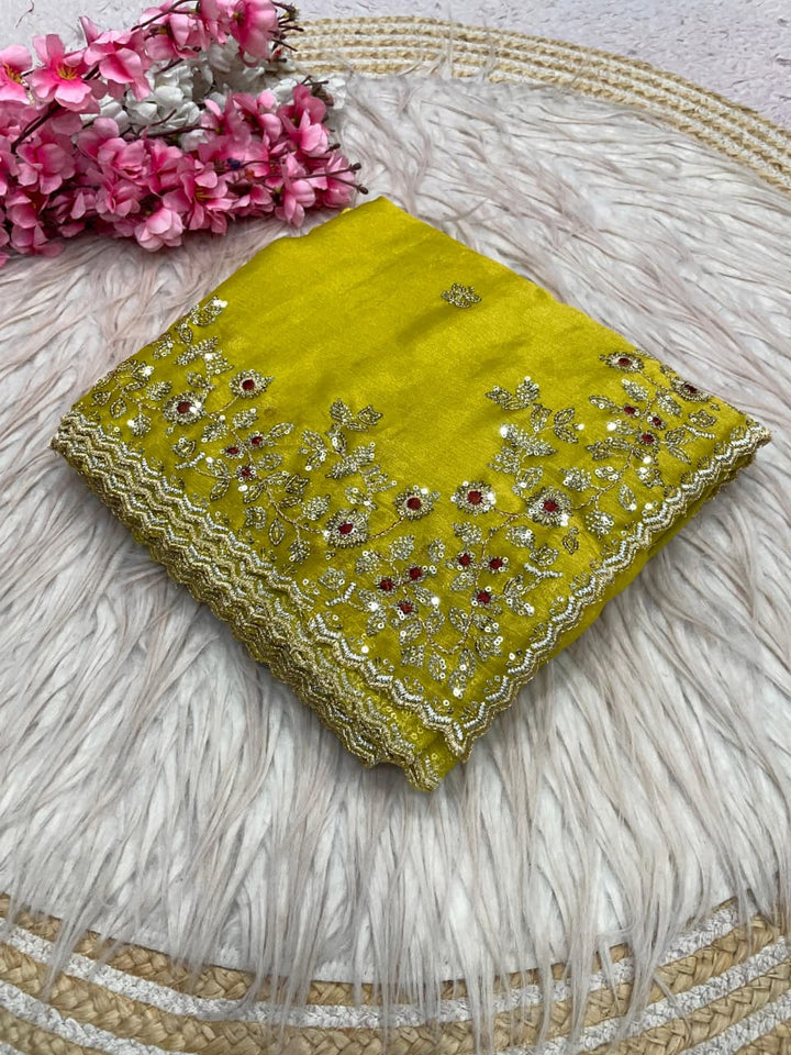 Florise Designer Embroidery Silk Saree