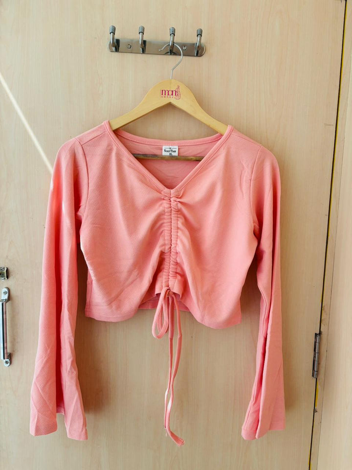 80s Style Crop Western Top