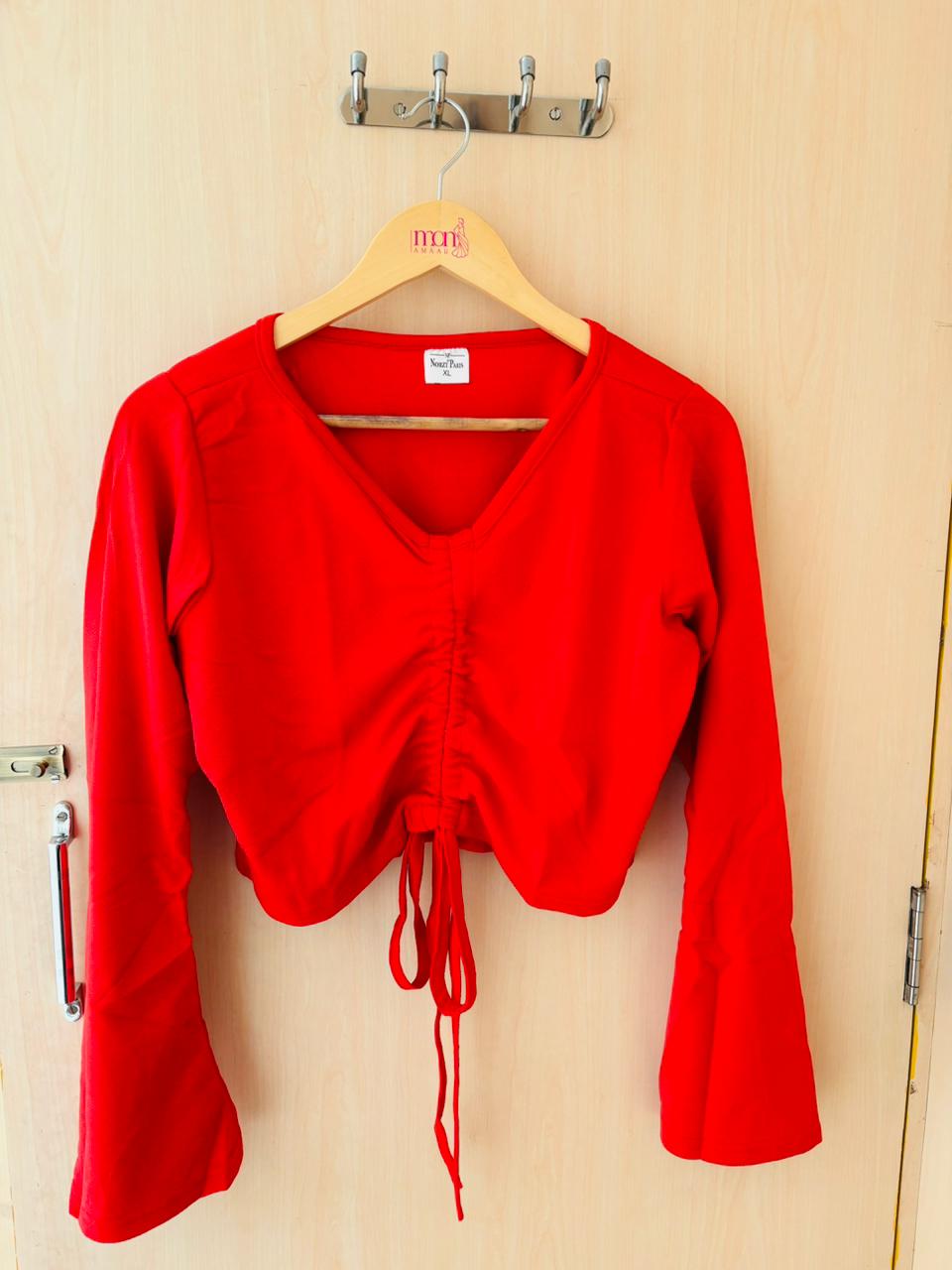 80s Style Crop Western Top