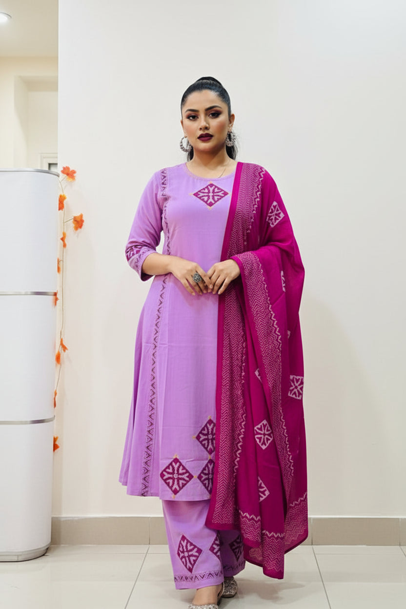Pure Elegance Cotton Kurti  Suit