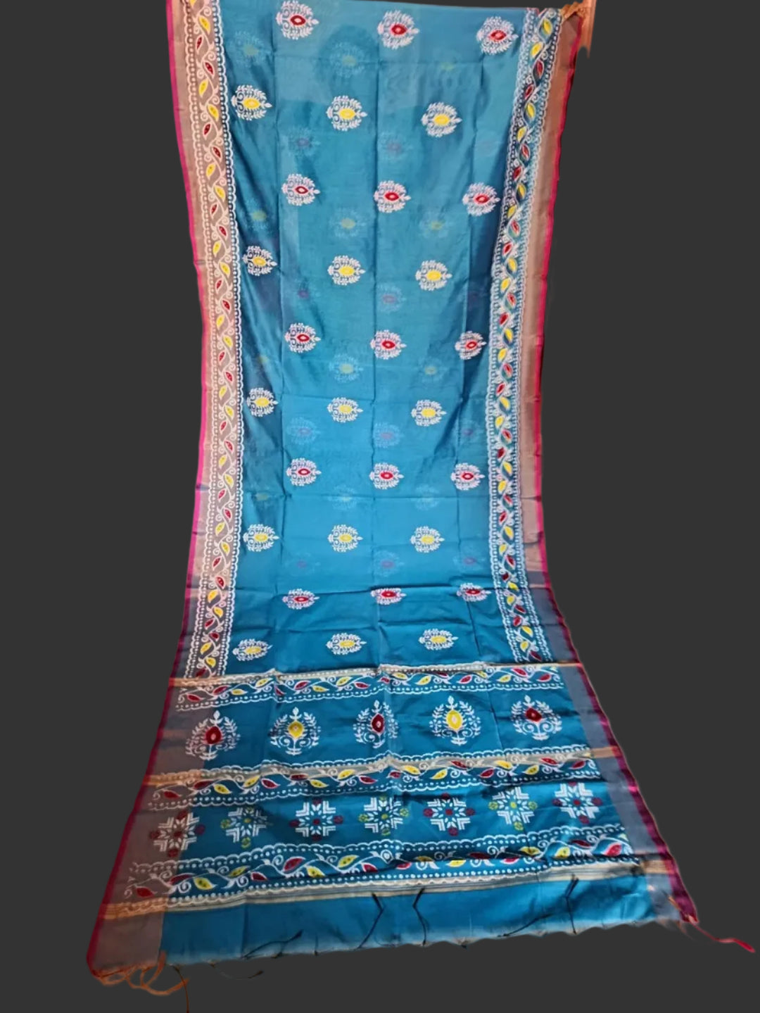 Tulir Tan Cotton Silk Saree