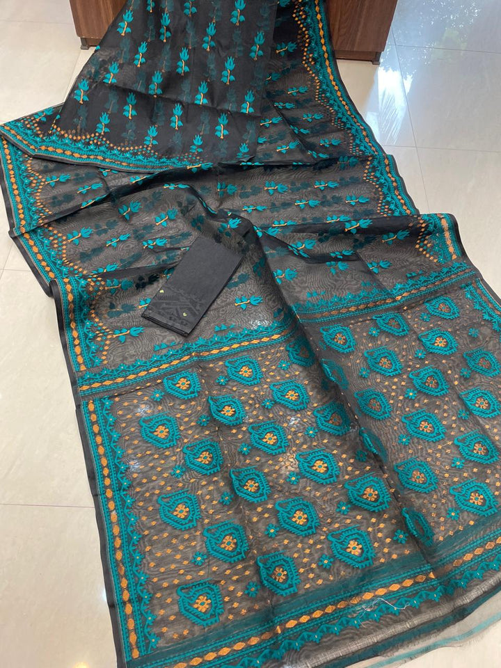 Pata Bahar Bengal Jamdani Saree
