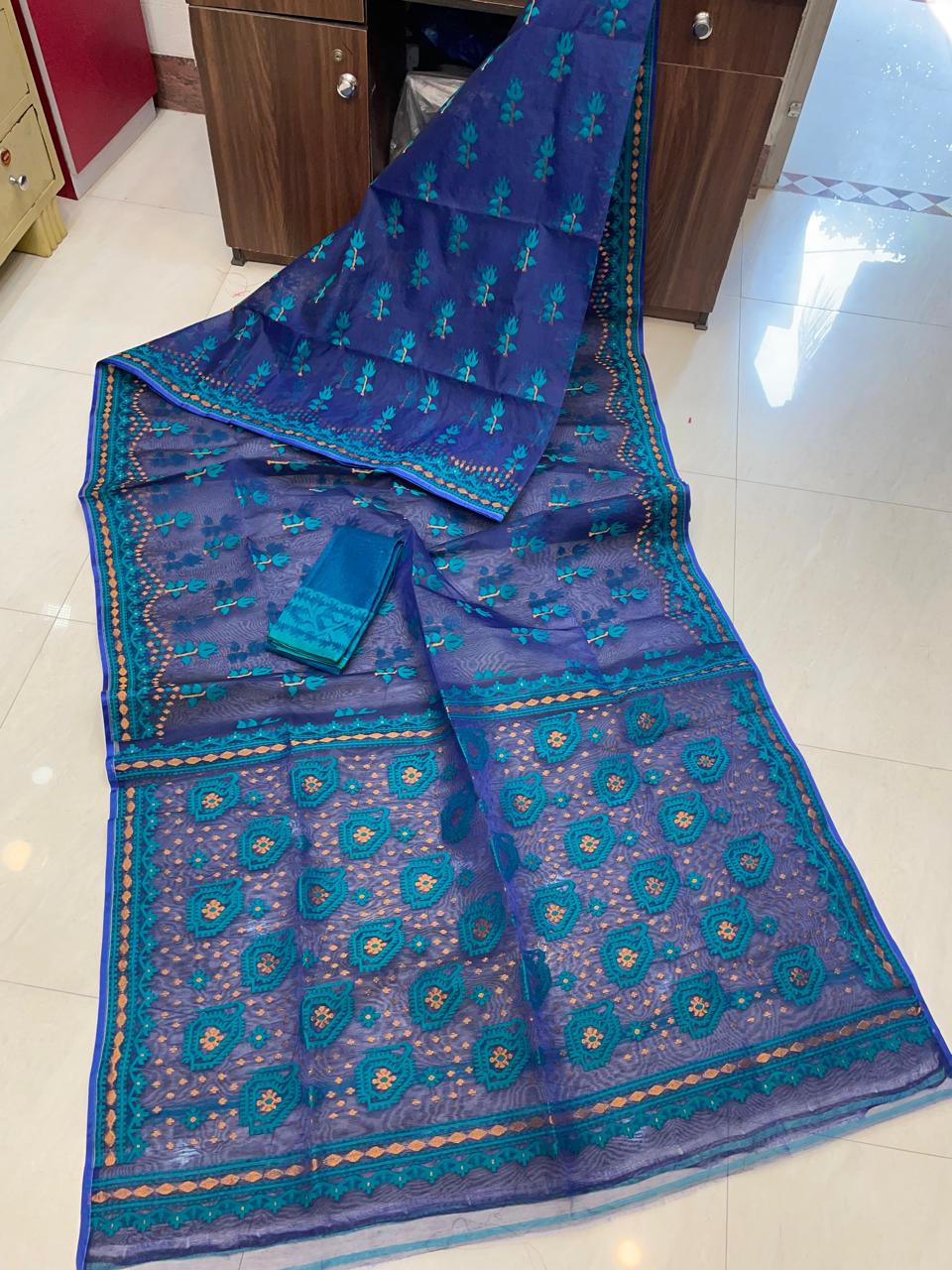 Pata Bahar Bengal Jamdani Saree