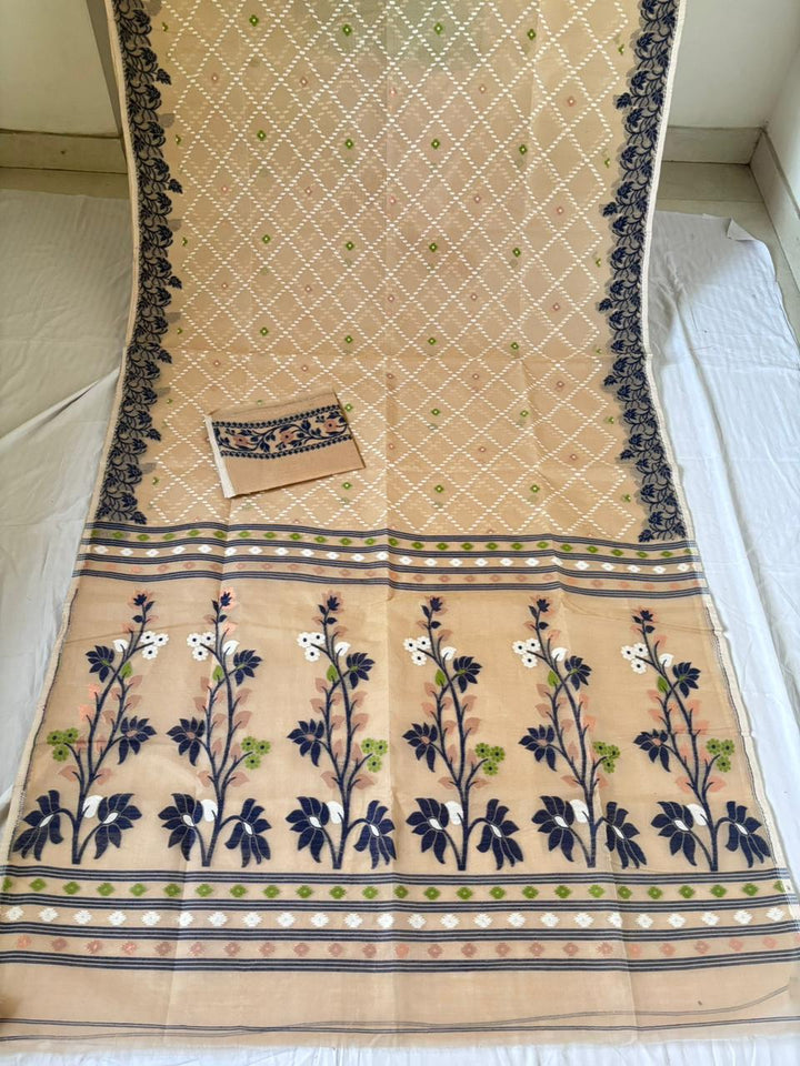 Swapner Rajkumari-Jamdani Saree(Cream)