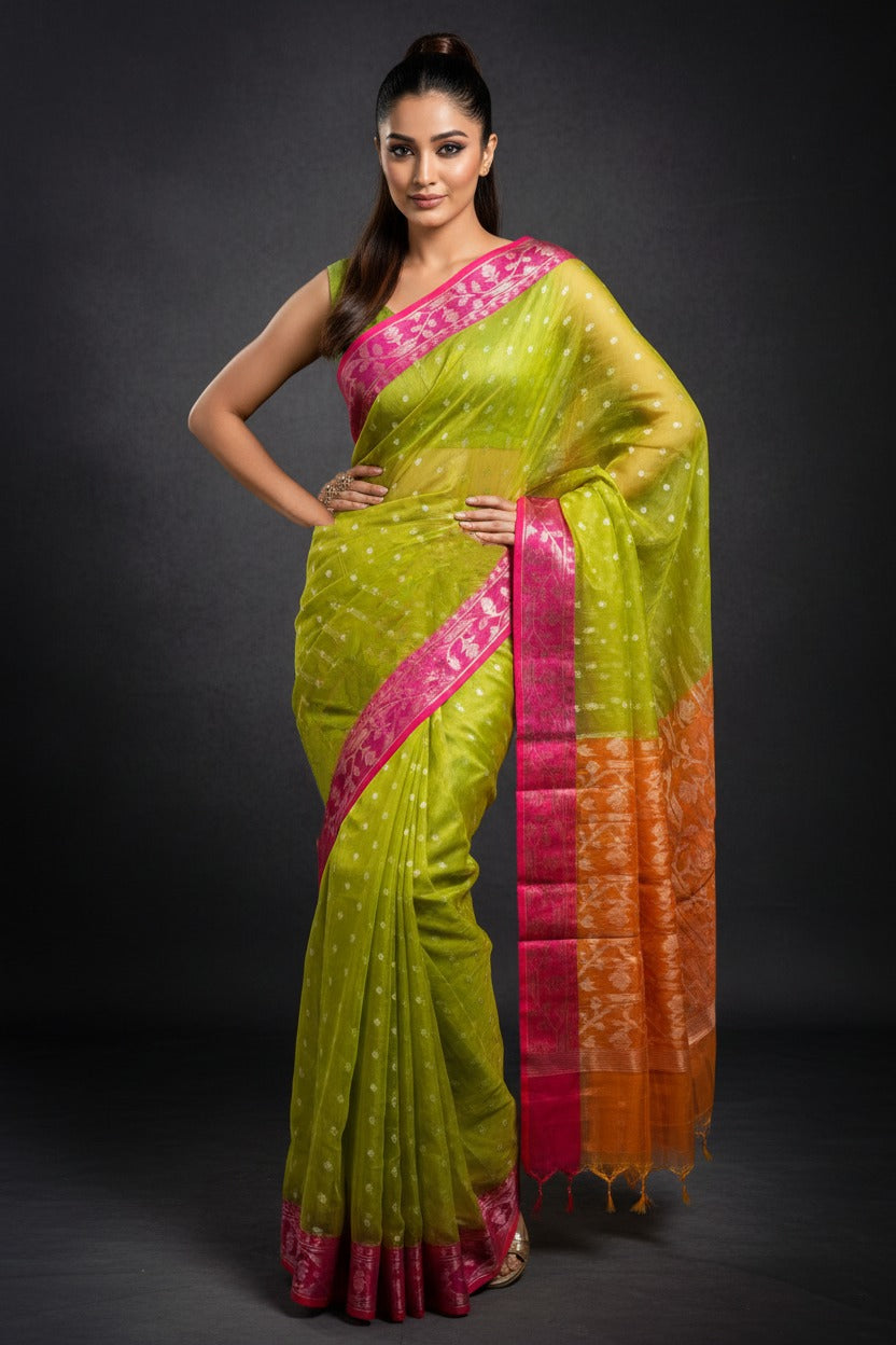 Padma Rekha  Muslin Jamdani Saree