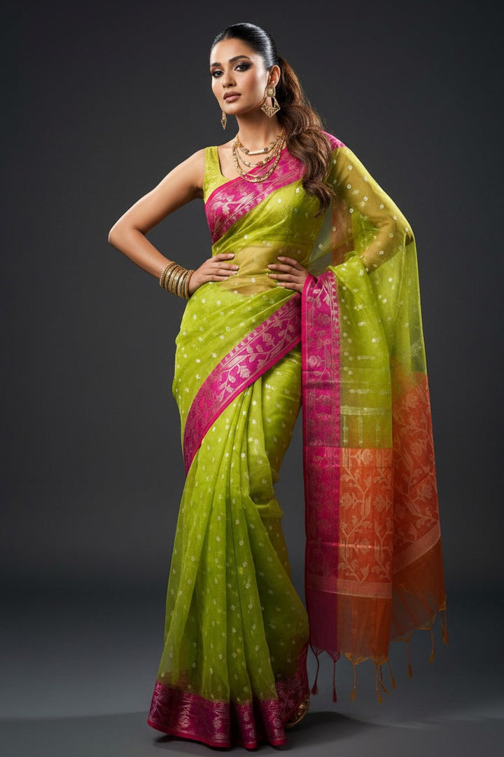 Padma Rekha  Muslin Jamdani Saree