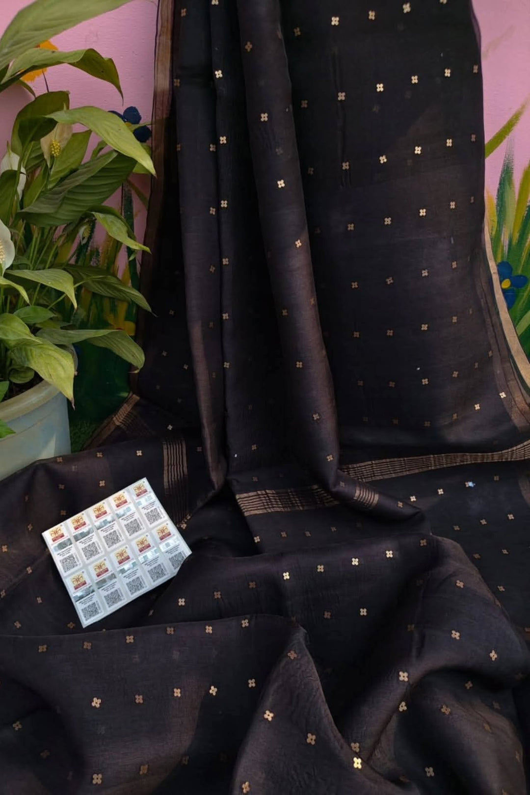 AkashGanga Muslin Resham Saree
