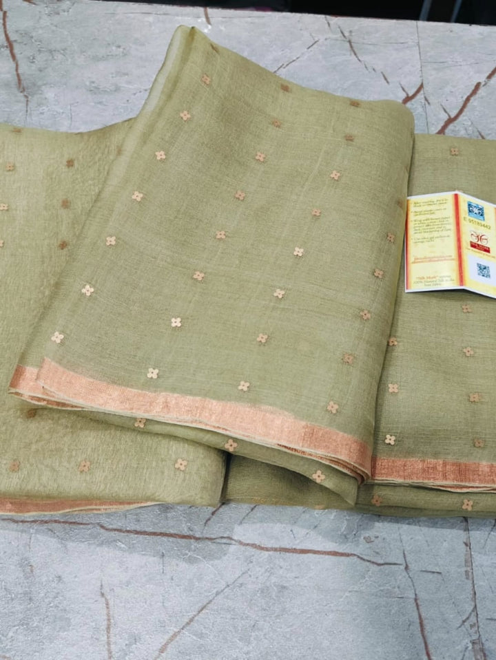 AkashGanga Muslin Resham Saree