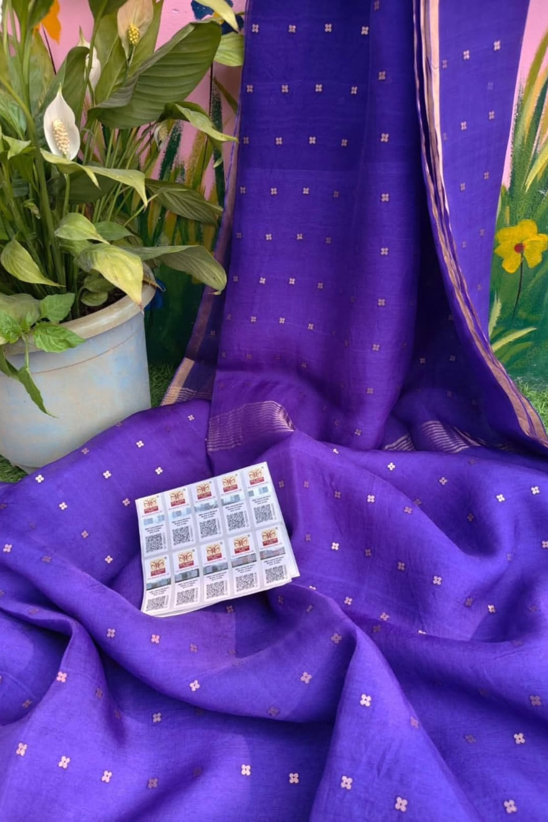 AkashGanga Muslin Resham Saree