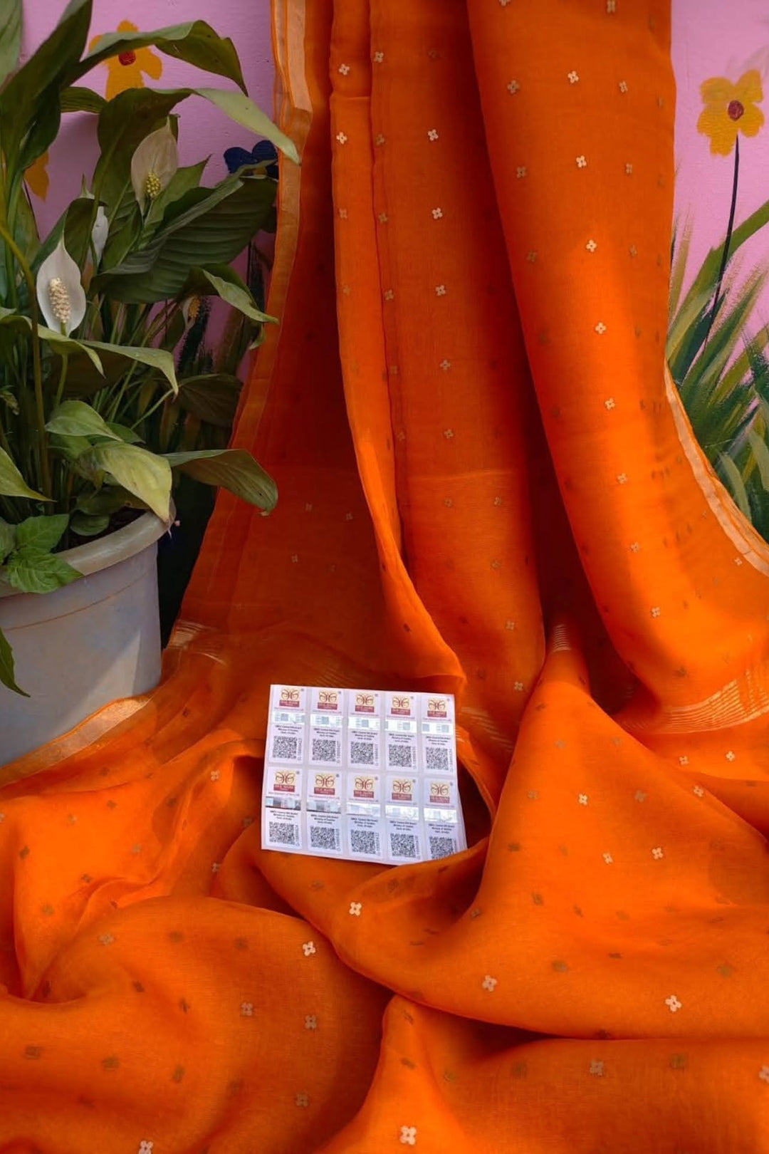 AkashGanga Muslin Resham Saree