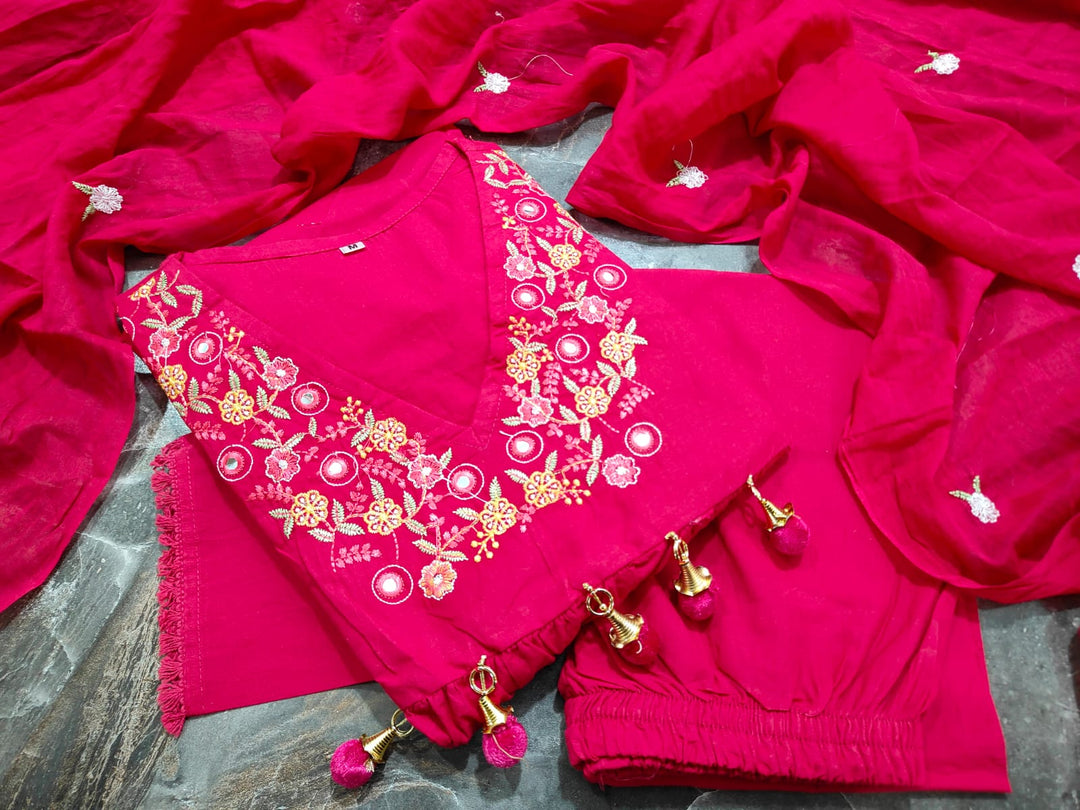 Cheers To summer Designer Cotton Kurti Set