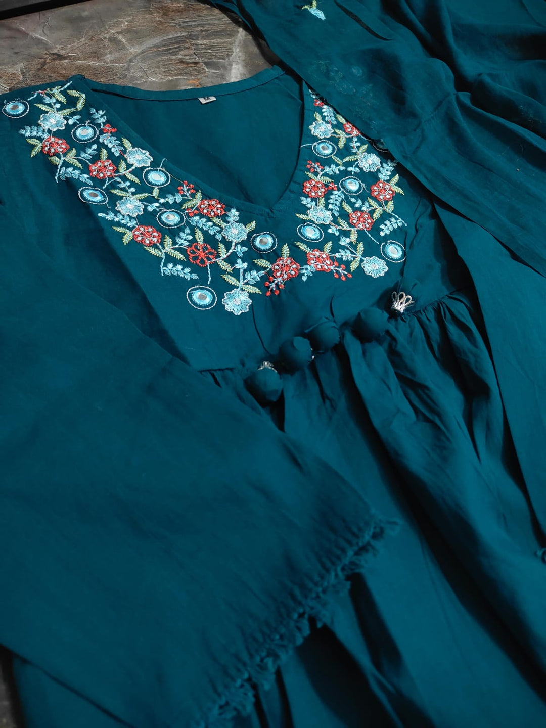 Cheers To summer Designer Cotton Kurti Set