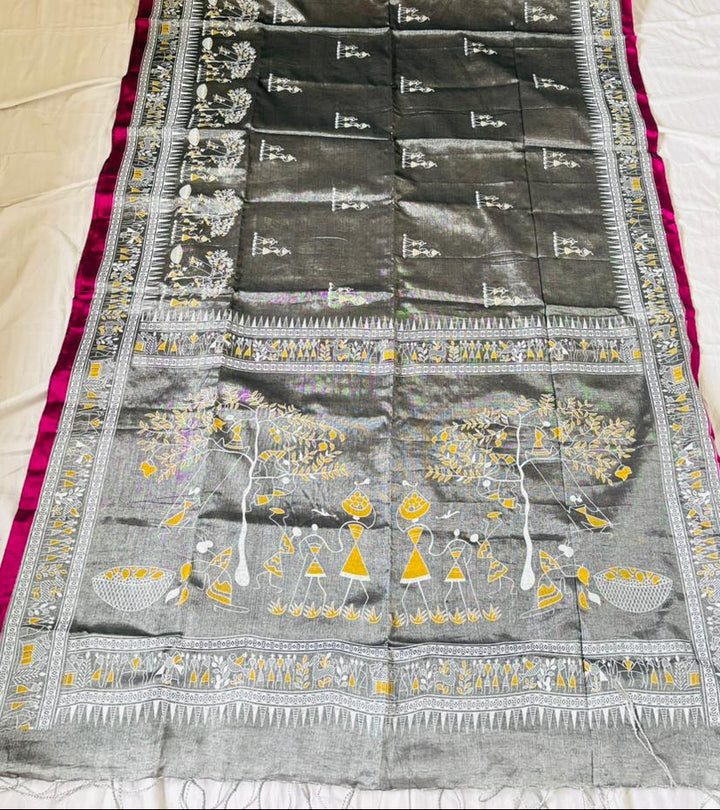 স্মৃতিচারণ (SmritiCharon )Tissue Cotton Saree
