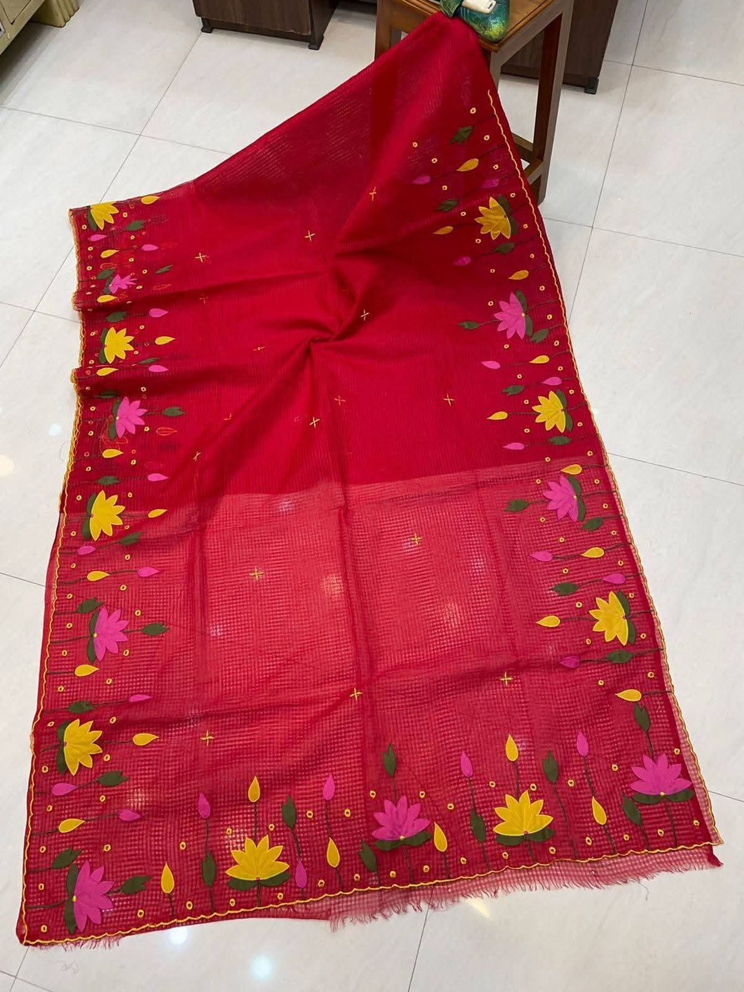Padyo Pata Kota Applique Saree