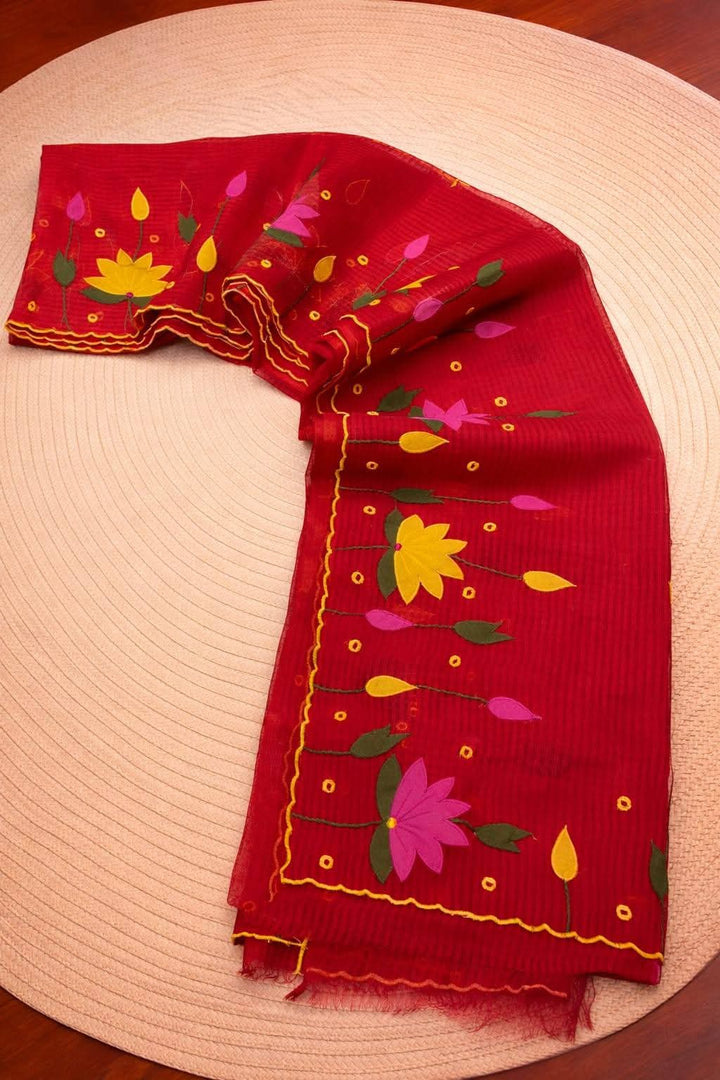 Padyo Pata Kota Applique Saree