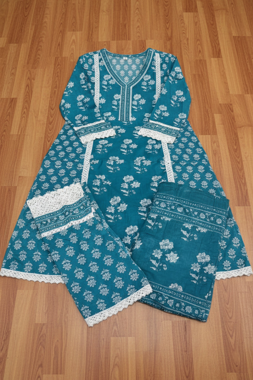 Ethniq Edge Cotton Kurti Set