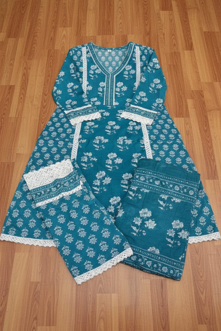 Ethniq Edge Cotton Kurti Set