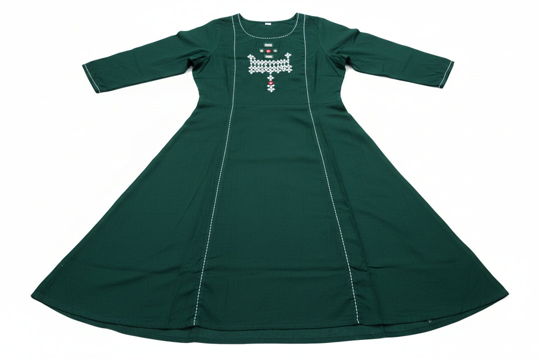 Minty Fresh Cotton Kurti Set (Green)