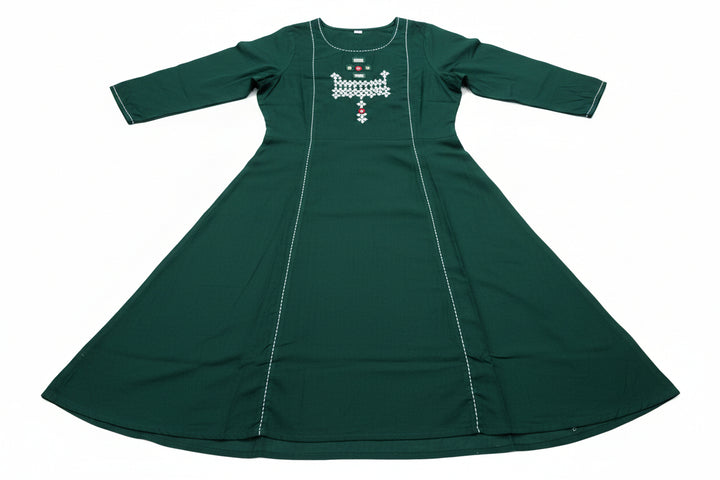 Minty Fresh Cotton Kurti Set (Green)