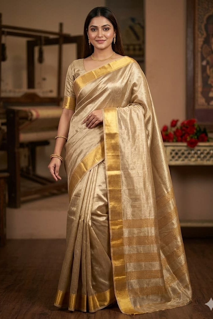 Pampering The Tissue Silk Saree