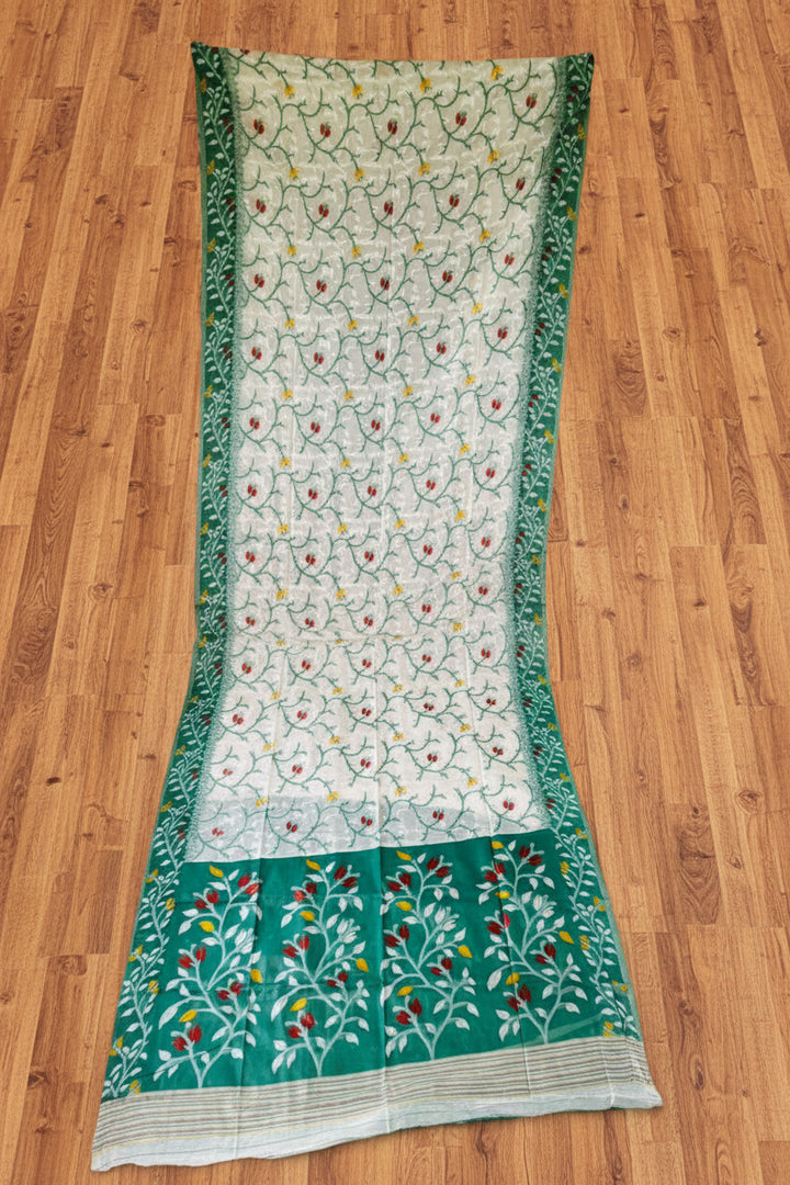 Kolkata Komol Cotton Silk Saree( Green)