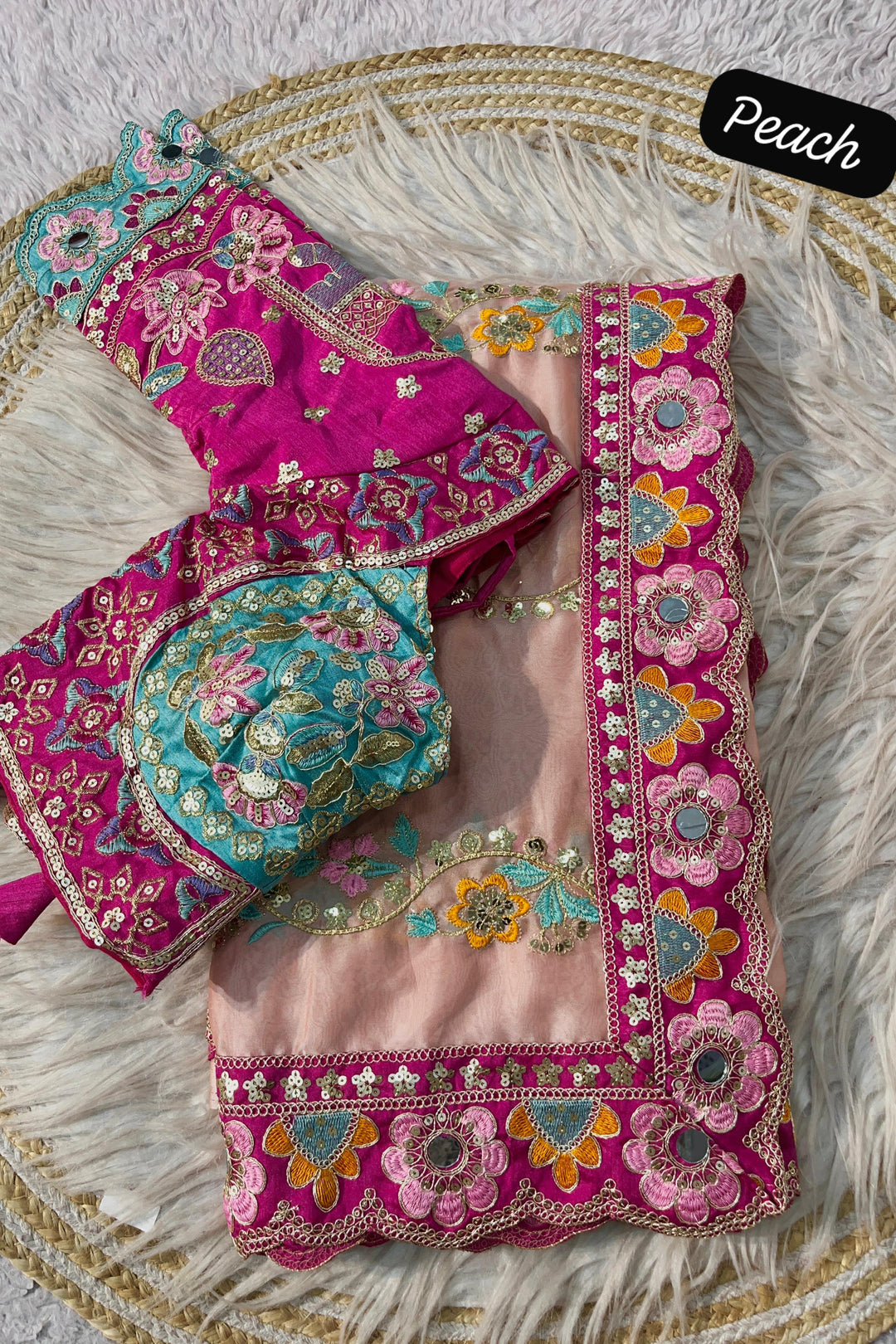 Wedding Vibe Rangoli Silk Saree