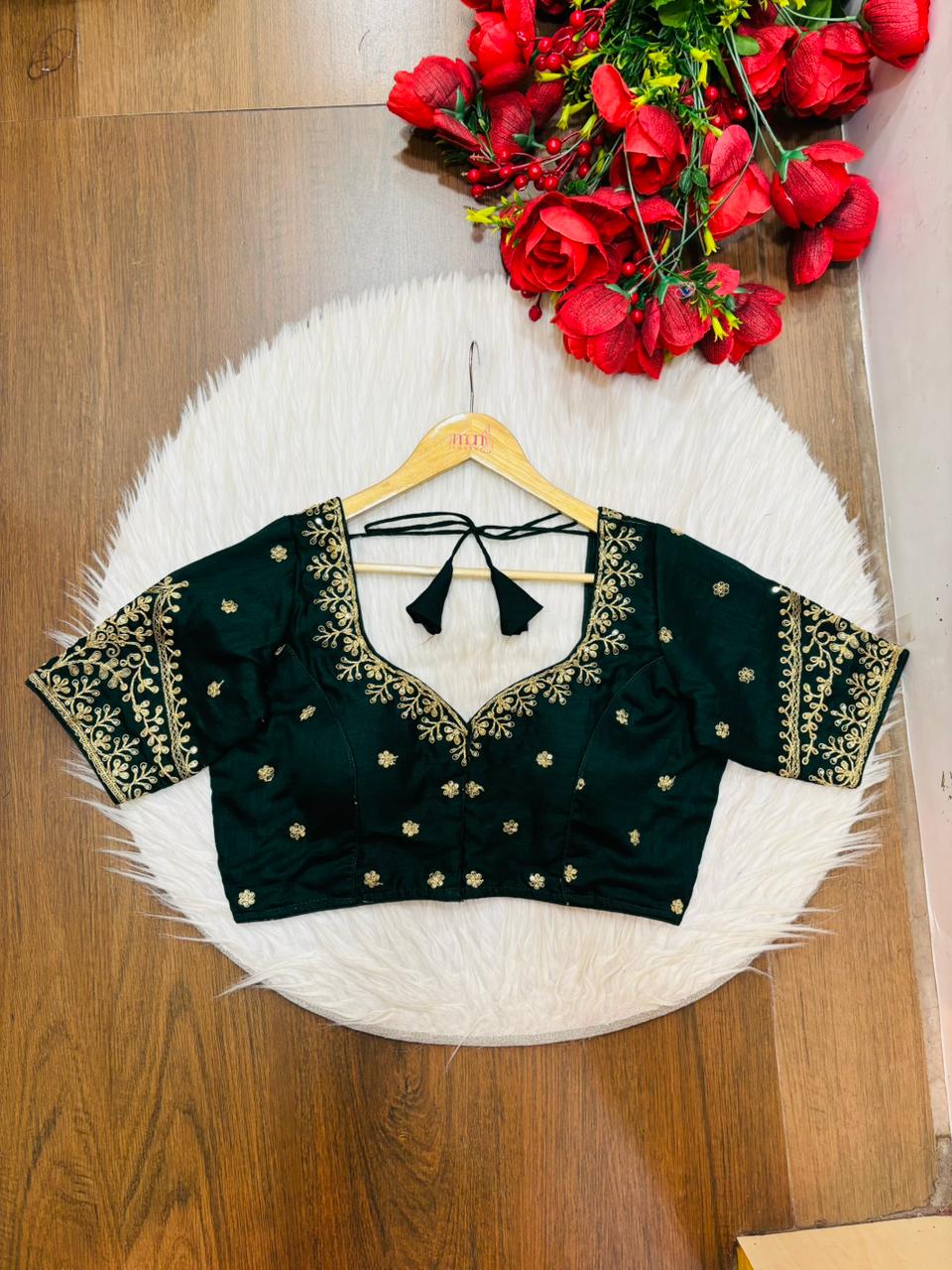 The Secret Leaf (Vichitra Silk Blouse)