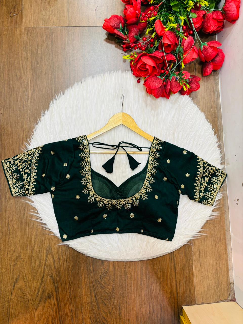 The Secret Leaf (Vichitra Silk Blouse)
