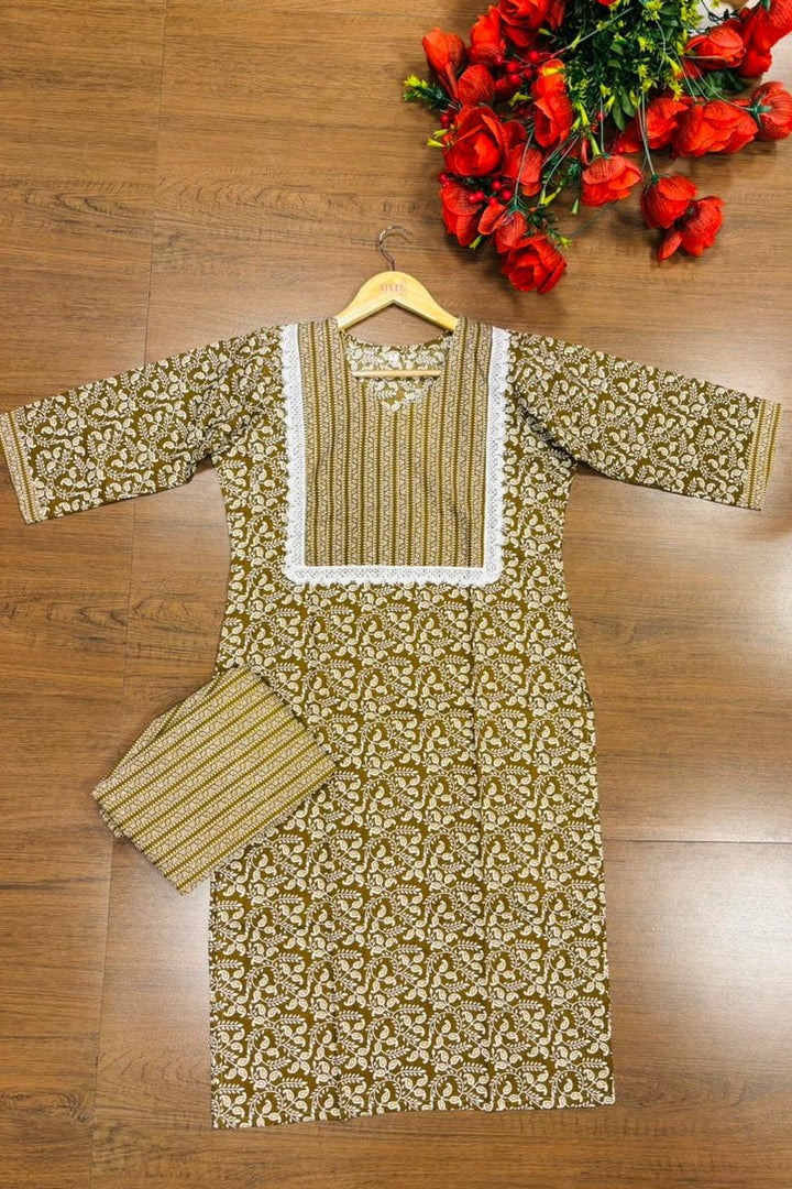 Metro Ethnic Pure Cotton Kurti Set