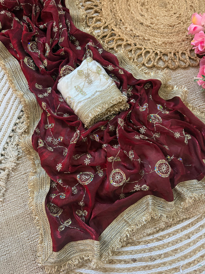 Daylight Dream Satin Silk Saree