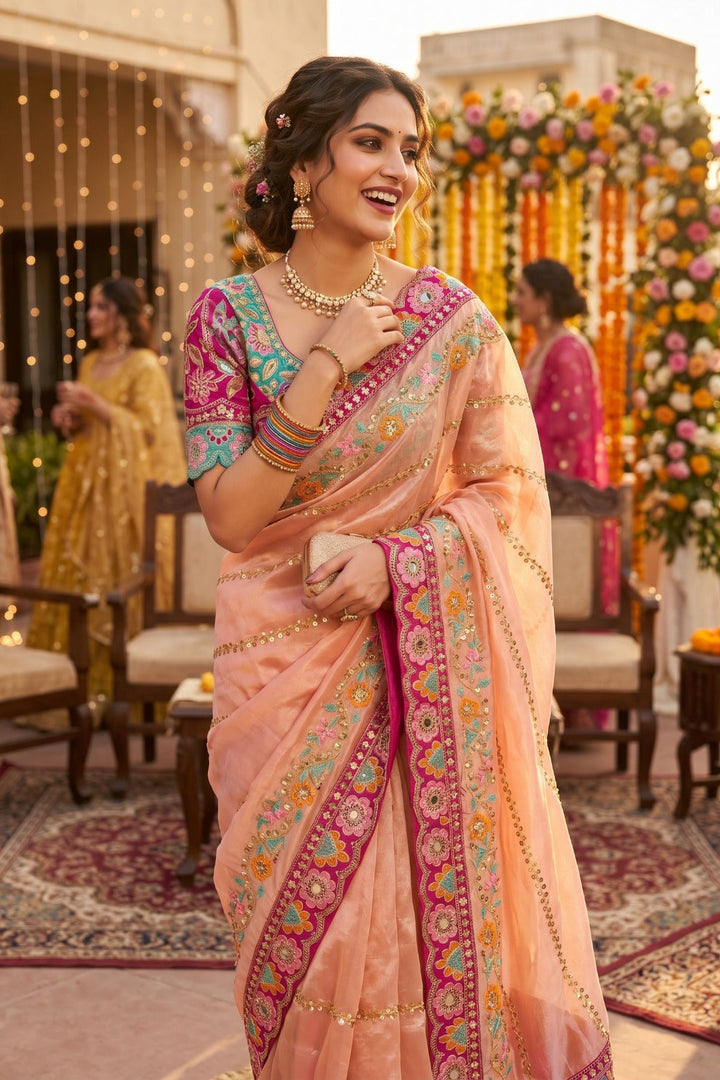 Wedding Vibe Rangoli Silk Saree