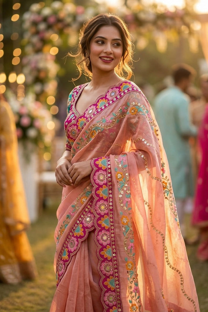 Wedding Vibe Rangoli Silk Saree