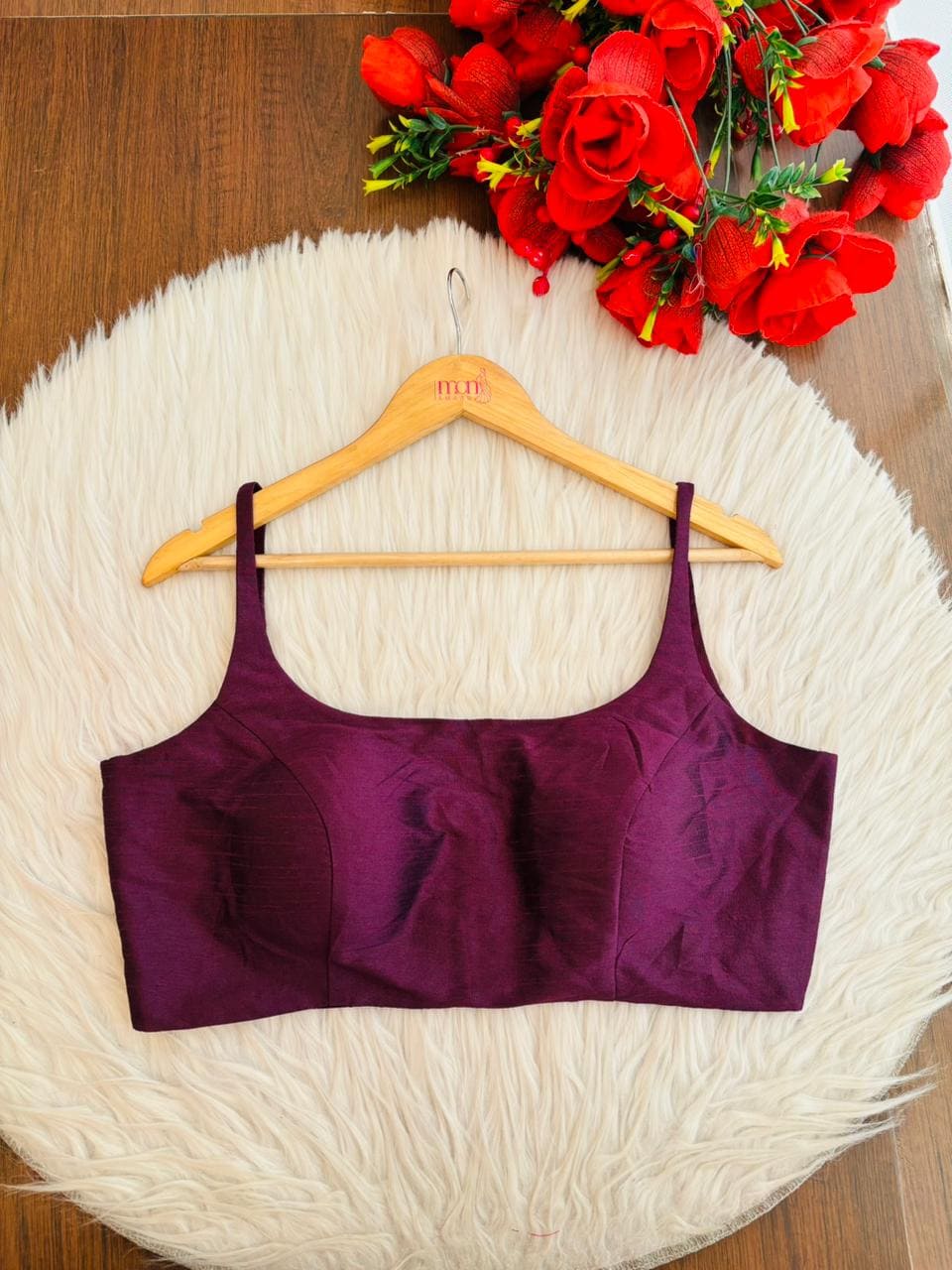 The Minimalist Mulberry -  Solid Fancy Designer Blouse