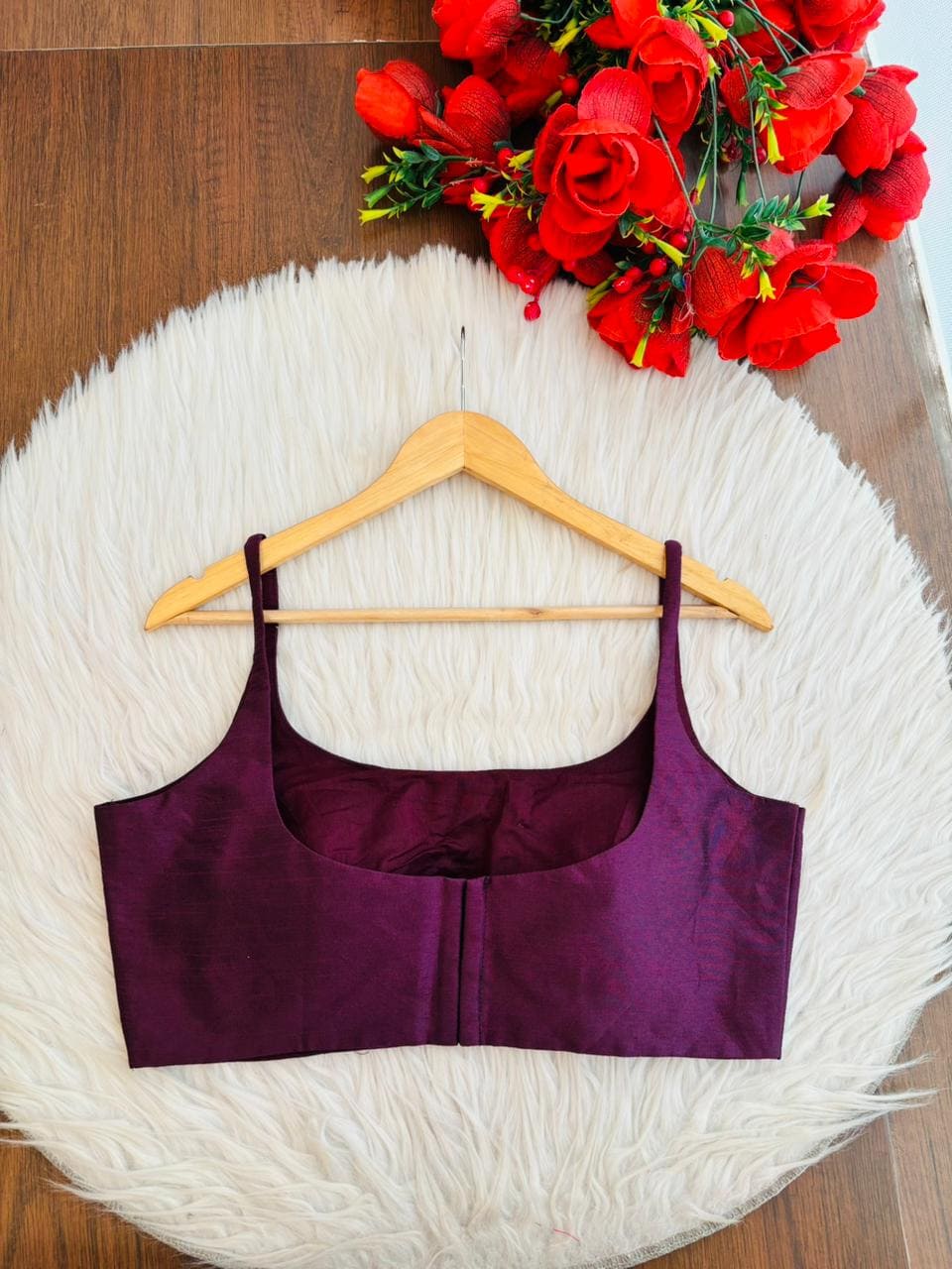 The Minimalist Mulberry -  Solid Fancy Designer Blouse