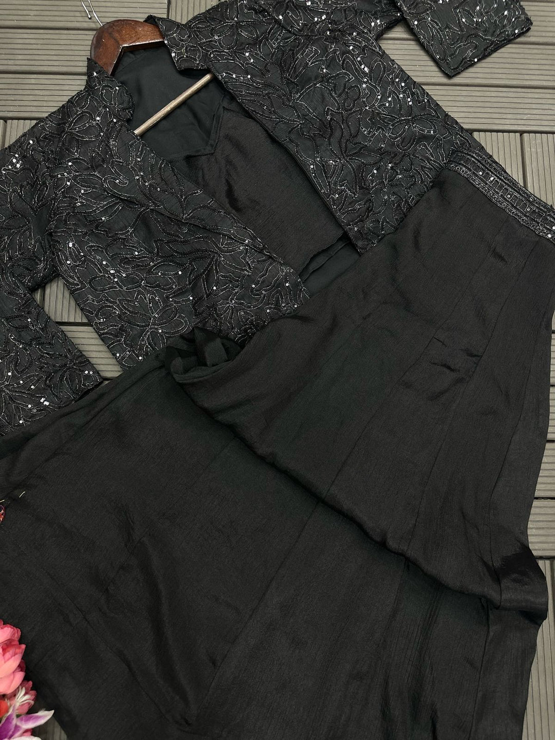 Zivara Party Wear Shrug And Plazzo Set