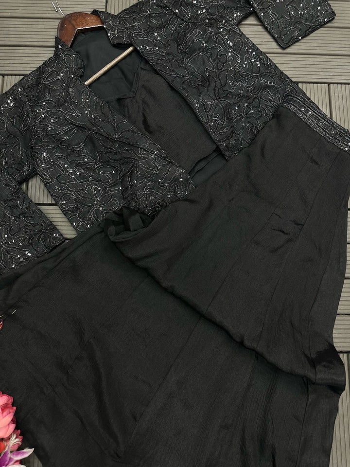 Zivara Party Wear Shrug And Plazzo Set